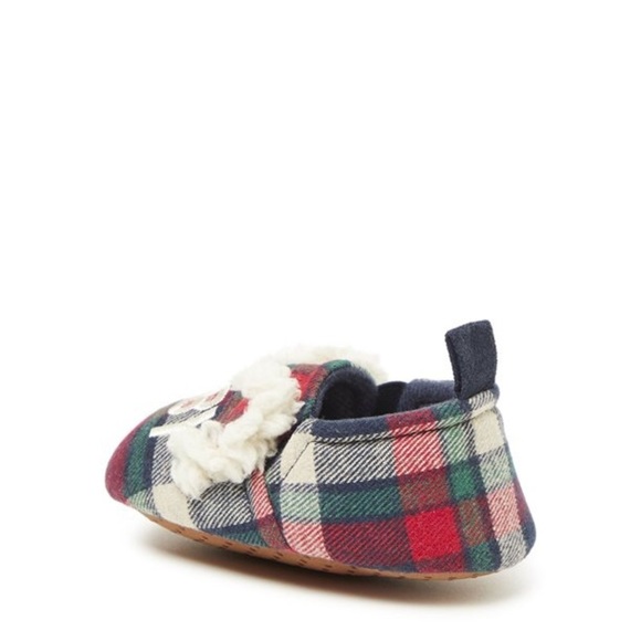 DearFoams Baby Bear Plaid Slippers Warm Cozy Sherpa Lining & Indoor/Outdoor Sole - Picture 3 of 11